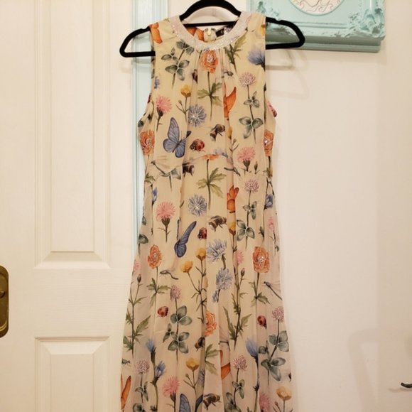Pankaj and Nidhi Butterfly Dress Anthropologie size 4 - Picture 4 of 8